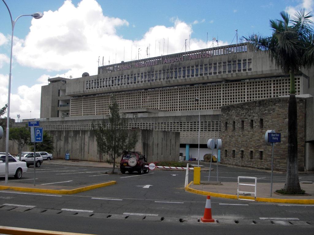 The exterior of Jomo Kenyatta International Airport in Nairobi, Kenya's main international gateway.