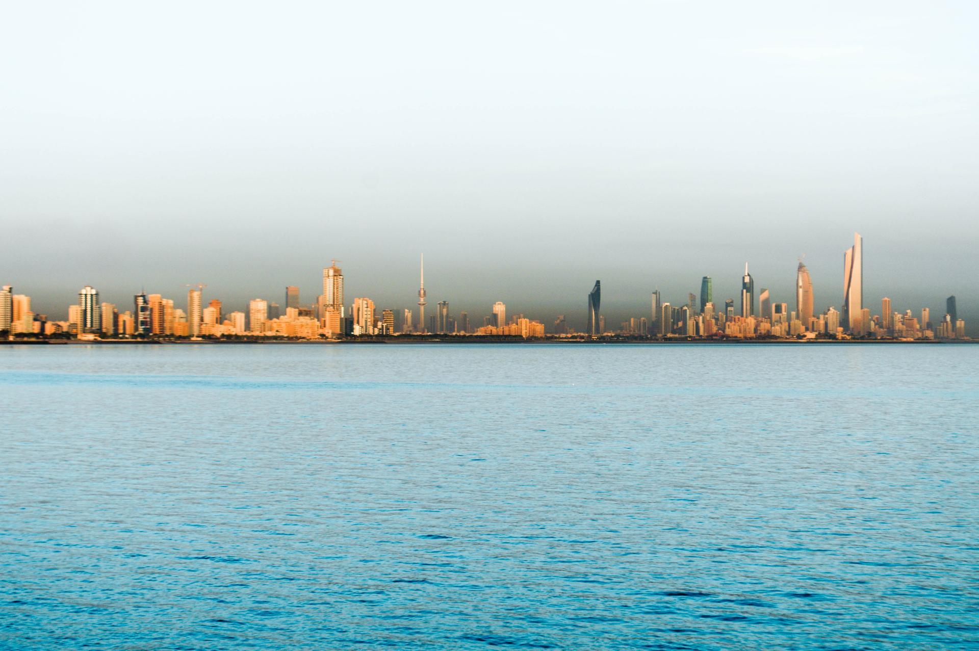 Skyline of Kuwait City, where thousands of migrant workers from across Africa and Asia are employed.