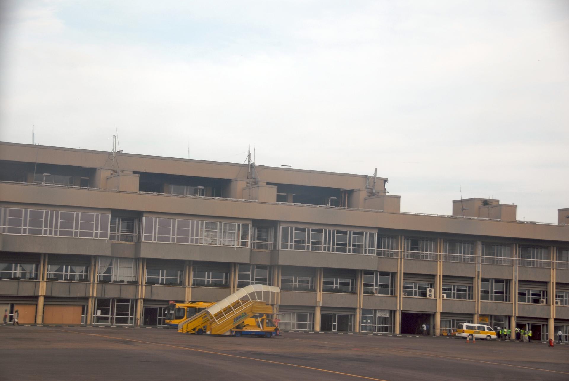 Aircraft on the apron at Entebbe International Airport in Uganda, the gateway where Martha Karua was denied entry and deported.