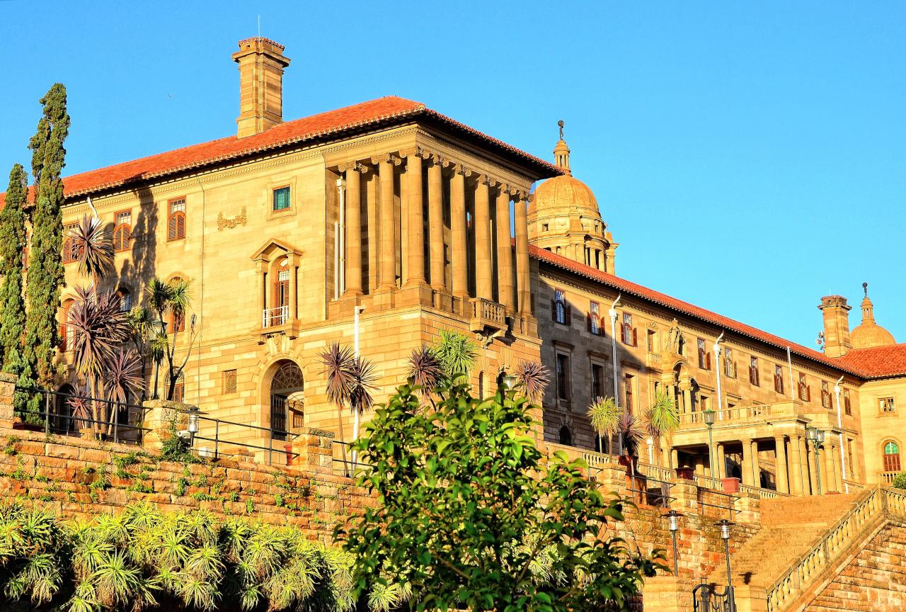 The Union Buildings in Pretoria, the official seat of the South African government and venue for the June 4 welcome ceremony.