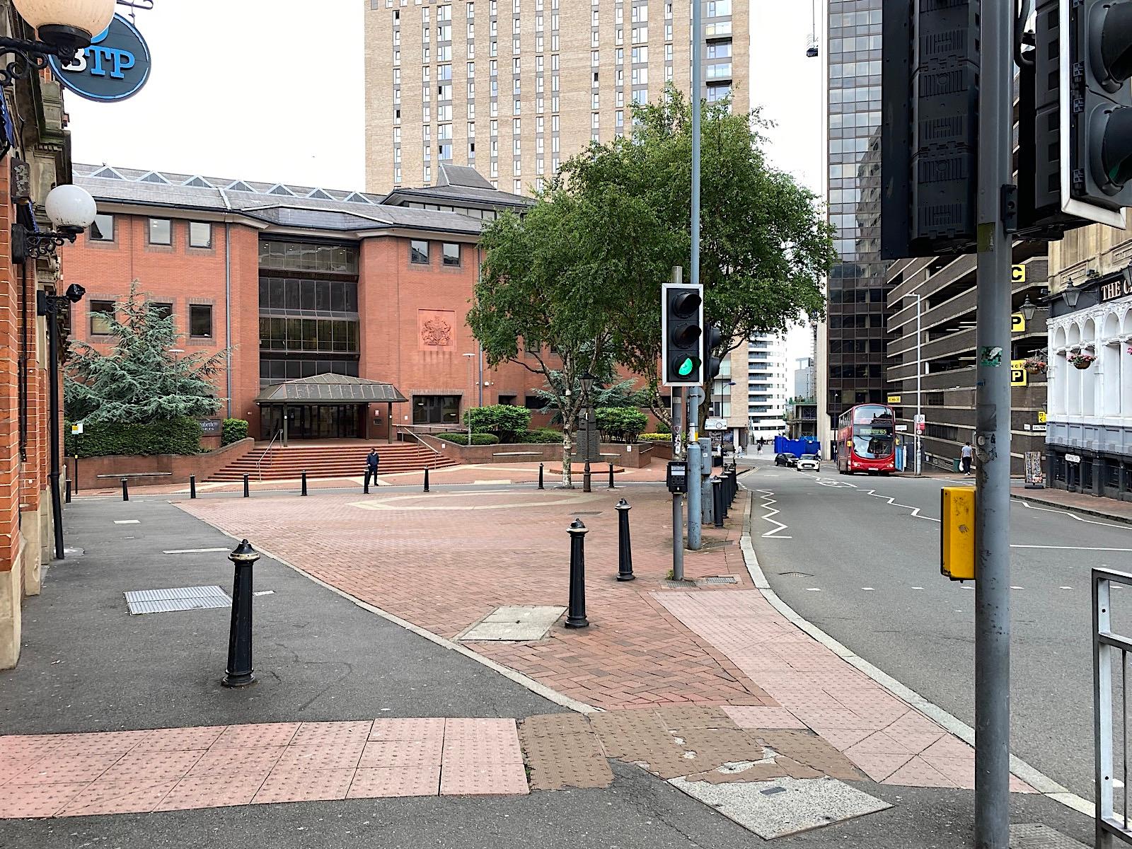 Exterior of Birmingham Crown Court on Dalton Street, the venue where David Walsh was sentenced for the manslaughter of Kenyan caregiver Irene Mbugua.