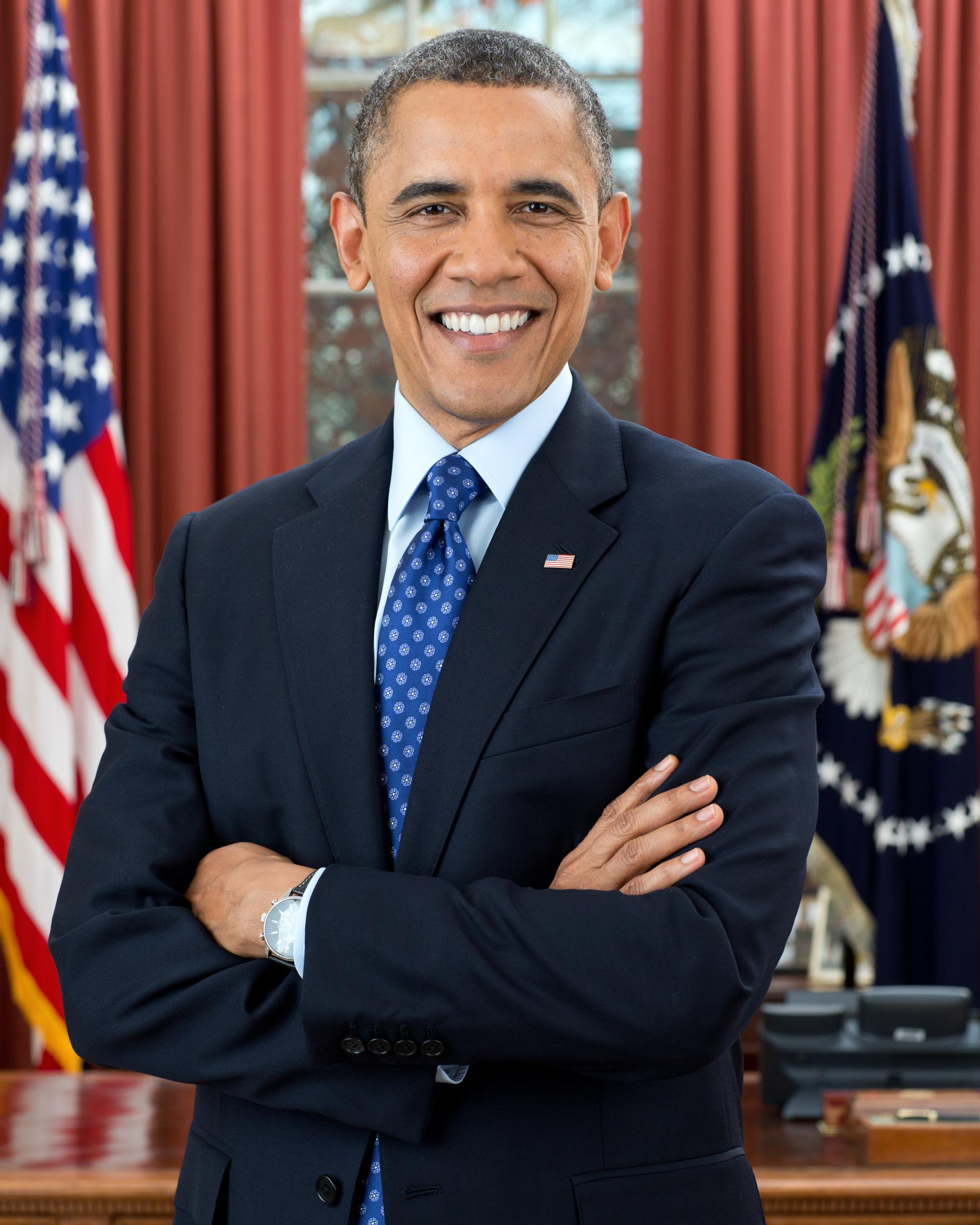 Official portrait of former US President Barack Obama, whose joint portrait with Michelle Obama was unveiled in Chicago.
