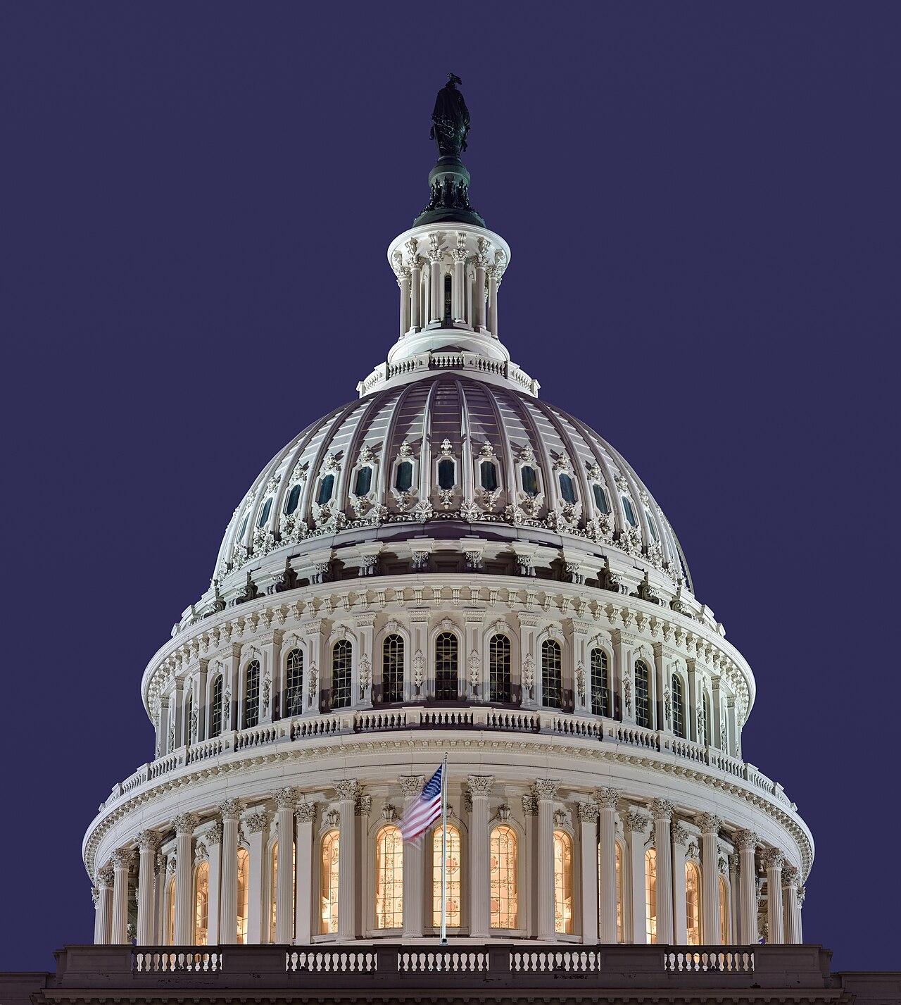 The United States Capitol dome in Washington, where Congress debates immigration laws affecting foreign-born military veterans.