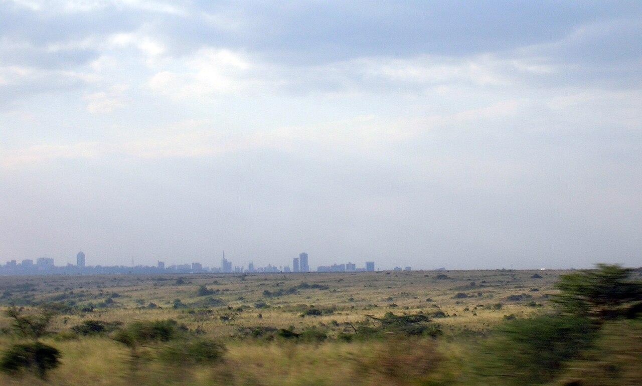 Nairobi city skyline rising in the distance, the Kenyan capital where the whistleblower was seized