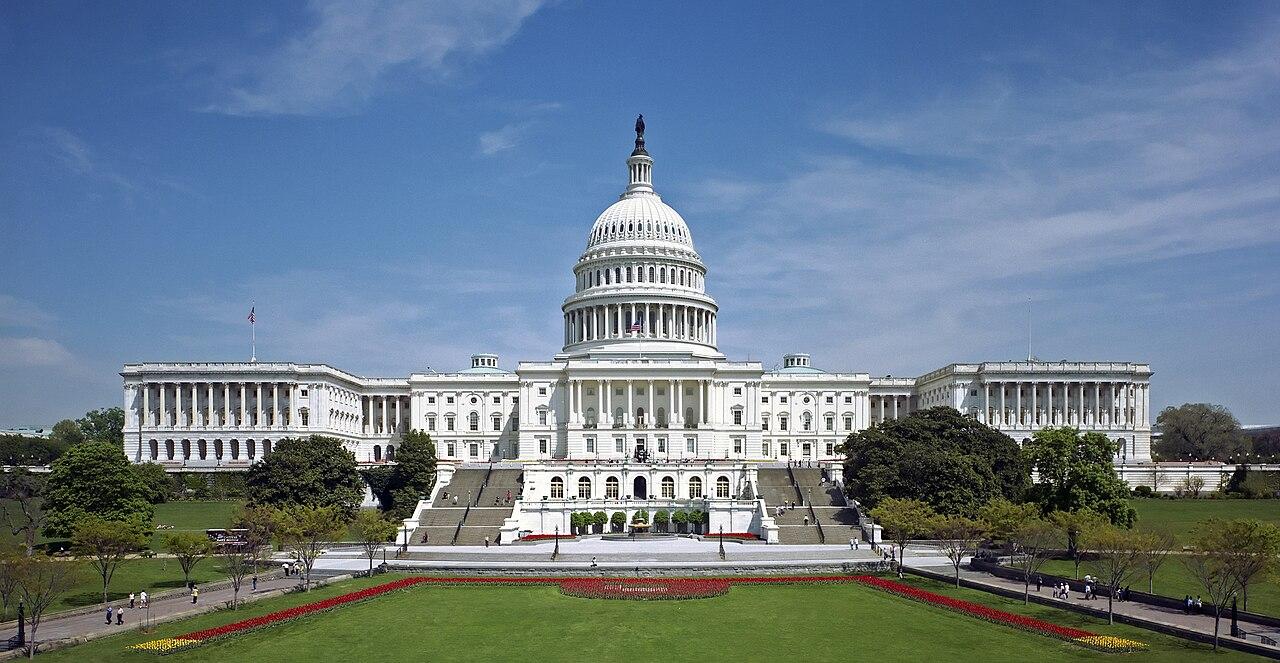 The west front of the United States Capitol in Washington, where the proposed visa legislation was introduced in Congress.